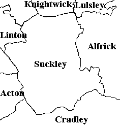 Map of the Suckley area
